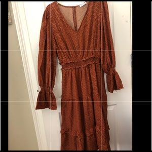 Long sleeve fall maxi dress